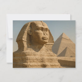 Egyptisch Briefkaart Majestic Sphinx Guardian