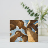 Egyptisch Briefkaart Majestueuze tempelzuilen (Staand voorkant)