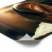 Egyptisch buitenaards standbeeld poster (Hoek)