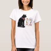 Egyptisch Cat Hieroglyphic T shirt (Voorkant)