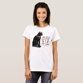 Egyptisch Cat Hieroglyphic T shirt (Voorkant volledig)