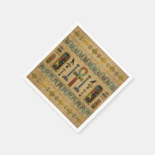 Egyptisch Cross - Ankh Ornament op papyrus Servet (Hoek)