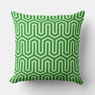 Egyptisch Deco-motief - jade groen Buitenkussen