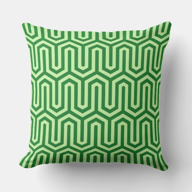 Egyptisch Deco-motief - jade groen Buitenkussen (Voorkant)