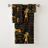 Egyptisch decoratief hiërogliefen patroon bad handdoek (Insitu)