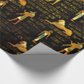 Egyptisch decoratief hiërogliefen patroon cadeaupapier (Hoek)