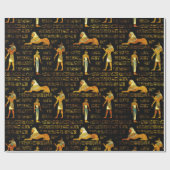 Egyptisch decoratief hiërogliefen patroon cadeaupapier (Vlak)
