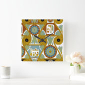 Egyptisch design #1 op Emporio Moffa Vierkante Klok (Huis)