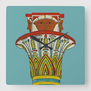 Egyptisch design #3 op Emporio Moffa Vierkante Klok