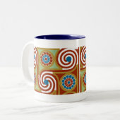 Egyptisch design #4 op Emporio Moffa Tweekleurige Koffiemok (Voorkant links)