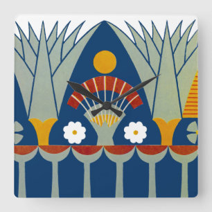 Egyptisch design #7 op Emporio Moffa Vierkante Klok