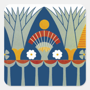 Egyptisch design #7 op Emporio Moffa Vierkante Sticker