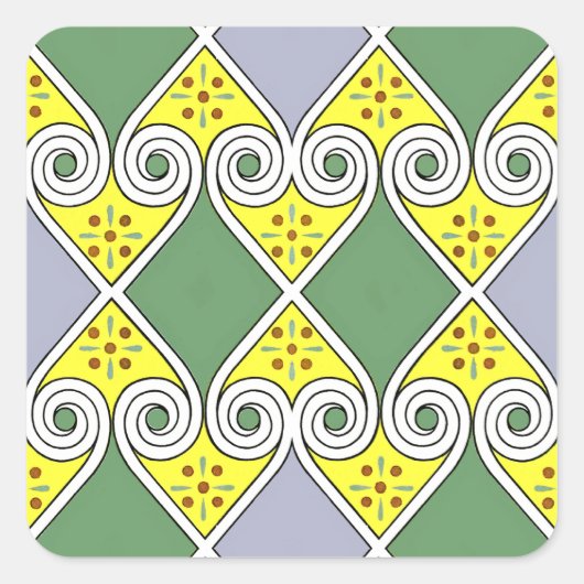 Egyptisch design #9 op Emporio Moffa Vierkante Sticker (Voorkant)