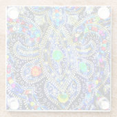 Egyptisch Dress Design Glazen Onderzetter (Achterkant)