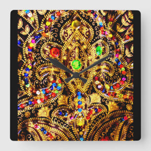 Egyptisch Dress Pattern Vierkante Klok