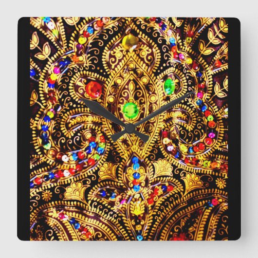 Egyptisch Dress Pattern Vierkante Klok (Voorkant)