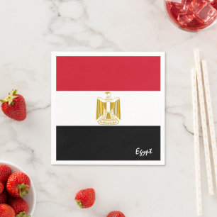 Egyptisch en Egyptisch Vlag partij mode / sportfan Servet