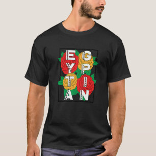 Egyptisch Erfgoed Bloemen Traditioneel Cultureel T-shirt