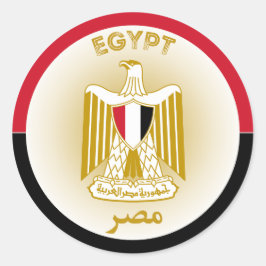 Egyptisch Erfgoed Embleem Ronde Sticker