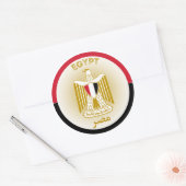 Egyptisch Erfgoed Embleem Ronde Sticker (Envelop)