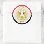 Egyptisch Erfgoed Embleem Ronde Sticker (Tas)