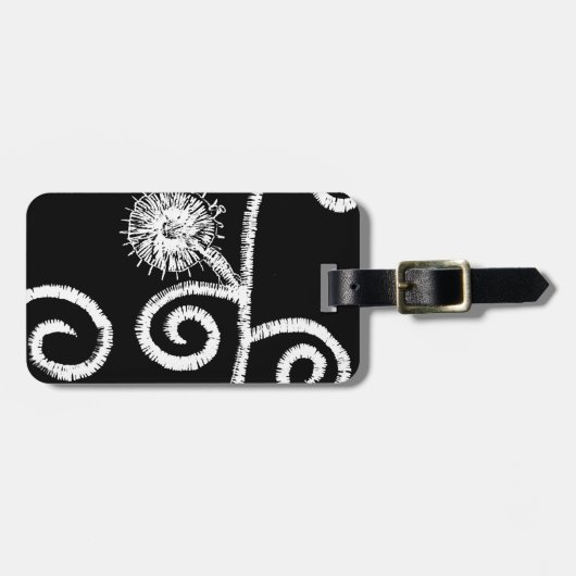 Egyptisch Floral Design Bagagelabel (Voorkant horizontaal)