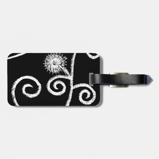 Egyptisch Floral Design Bagagelabel (Achterkant horizontaal)