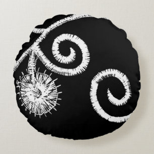 Egyptisch Floral Design Rond Kussen