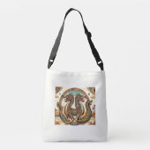 Egyptisch geïnspireerde draken crossbody tas (Achterkant)