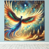 Egyptisch geïnspireerde mythische wezens in Dreams Canvas Afdruk (Insitu (Houten vloer))