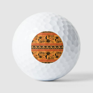 Egyptisch gestreept, tribaal motief. golfballen
