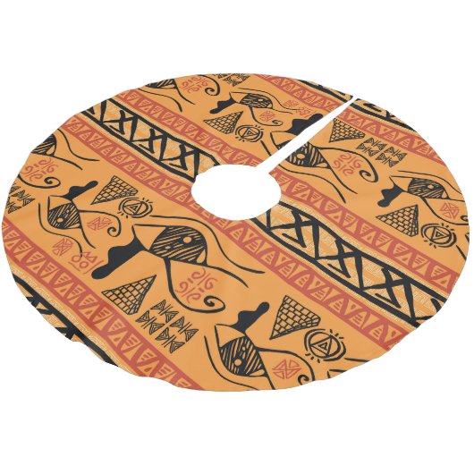 Egyptisch gestreept, tribaal  motief. kerstboom rok (Gekanteld)