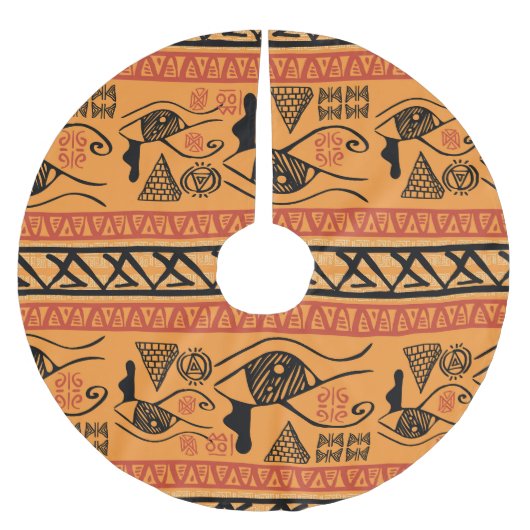 Egyptisch gestreept, tribaal  motief. kerstboom rok (Voorkant)