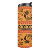 Egyptisch gestreept, tribaal  motief. thermosbeker (Gedraaid links)