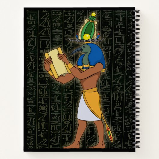 Egyptisch God Thoth Deluxe Notitieboek (Achterkant)