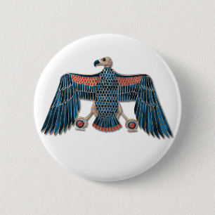 Egyptisch Goddess Nekhbet Pectoral Ronde Button 5,7 Cm