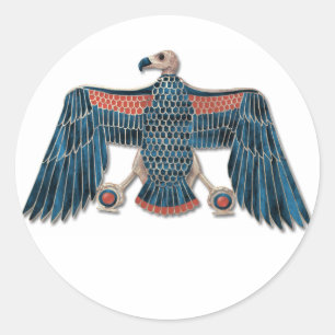 Egyptisch Goddess Nekhbet Pectoral Ronde Sticker