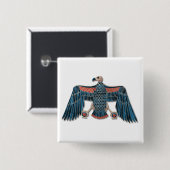 Egyptisch Goddess Nekhbet Pectoral Vierkante Button 5,1 Cm (Voorkant /achterkant)