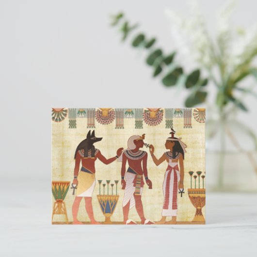 egyptisch goden briefkaart (Staand voorkant)