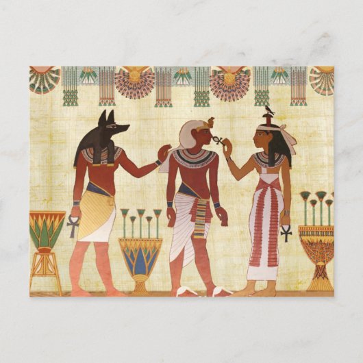 egyptisch goden briefkaart (Voorkant)