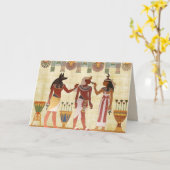 egyptisch goden wenskaart kaart (Gele Bloem)