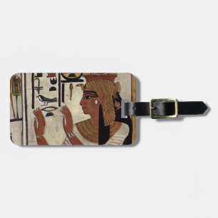 Egyptisch godin hiëroglyphikpatroon bagagelabel