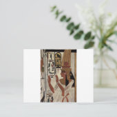 Egyptisch godin hiëroglyphikpatroon briefkaart (Staand voorkant)