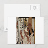 Egyptisch godin hiëroglyphikpatroon briefkaart (Voorkant / Achterkant)