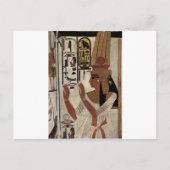 Egyptisch godin hiëroglyphikpatroon briefkaart (Voorkant)