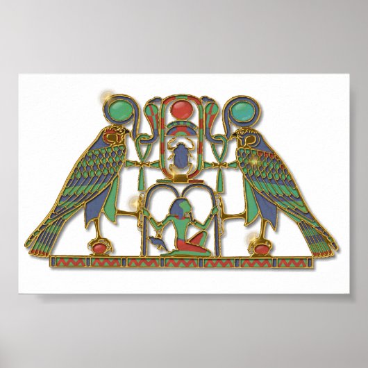 Egyptisch Gods Horus-pectoraal Poster (Voorkant)