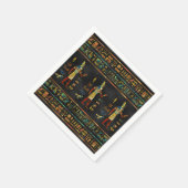 Egyptisch Goud, Blauwgroen en Rood glaspatroon Servet (Hoek)