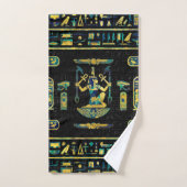 Egyptisch goud- en blauwe marmer-sieraad bad handdoek (Handdoek)