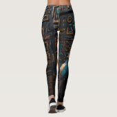 Egyptisch goud hiërogliefen Leggings (Achterkant)