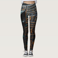 Egyptisch goud hiërogliefen Leggings